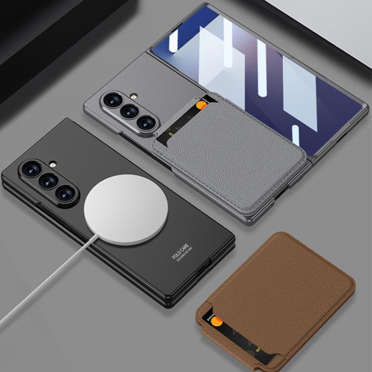 For Samsung Galaxy Z Fold7 5G GKK Integrated Magnetic Folding Card Bag Phone Case