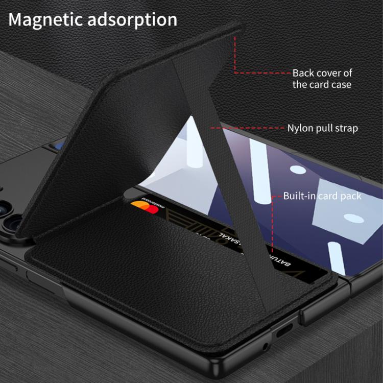 For Samsung Galaxy Z Fold7 5G GKK Integrated Magnetic Folding Card Bag Phone Case