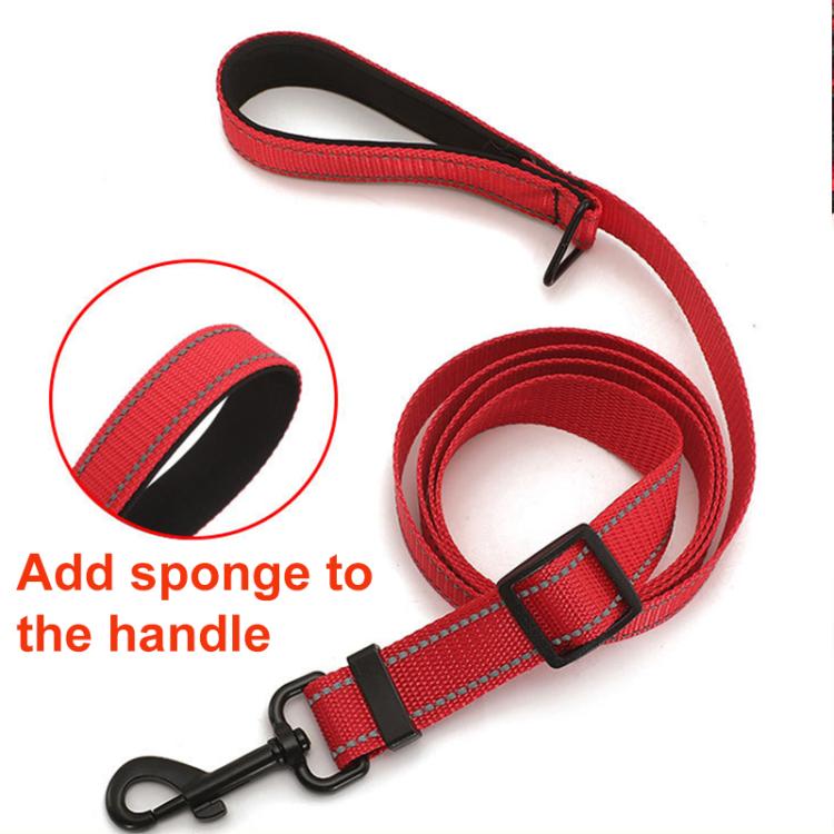 Pet Reflective Collar Waterproof Cloth Black Buckle, Size:L