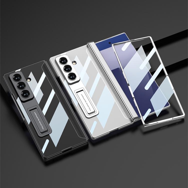 For Samsung Galaxy Z Fold7 5G GKK Integrated Magnetic Phantom Hinge Phone Case with Holder