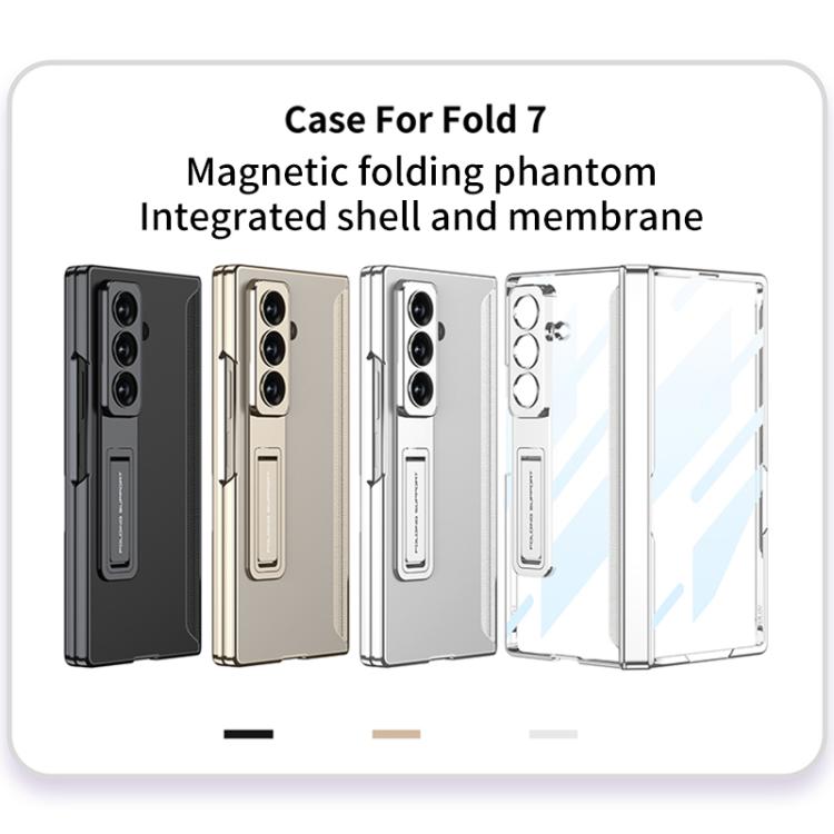 For Samsung Galaxy Z Fold7 5G GKK Integrated Magnetic Phantom Hinge Phone Case with Holder