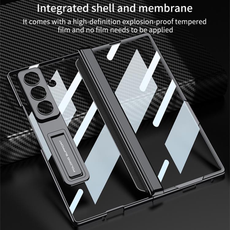 For Samsung Galaxy Z Fold7 5G GKK Integrated Magnetic Phantom Hinge Phone Case with Holder