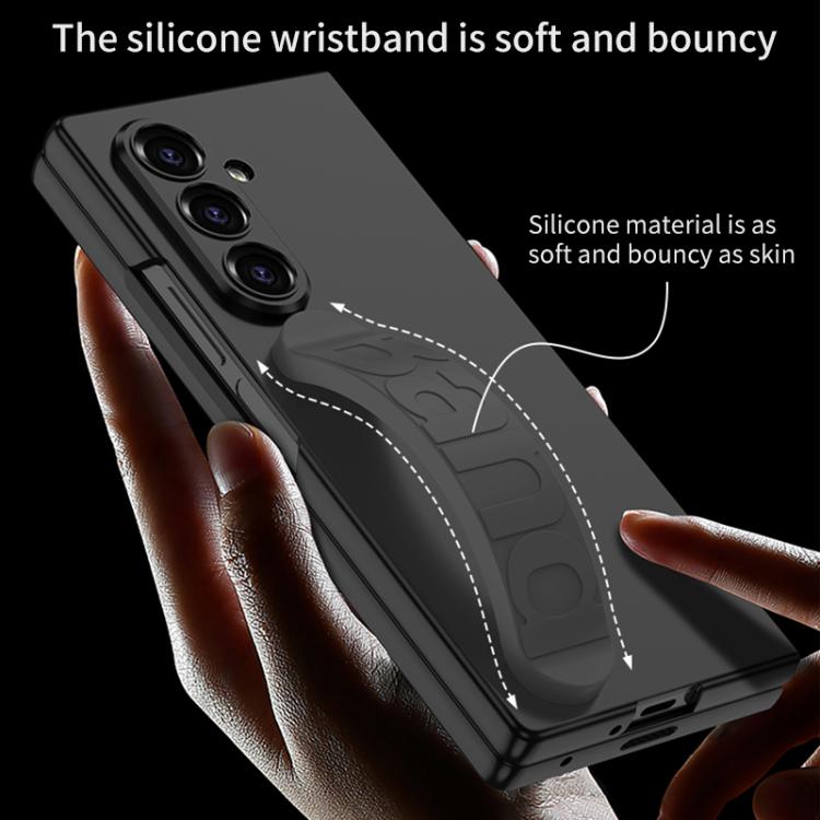For Samsung Galaxy Z Fold7 5G GKK Integrated Silicone Wristband Folding Phone Case