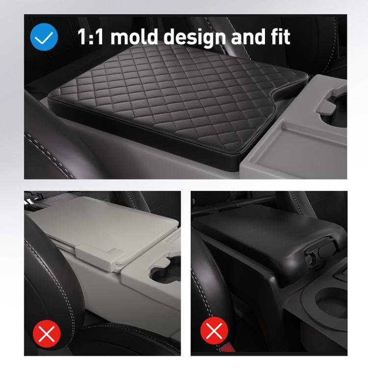 Car Central Armrest Box Protective Leather Cover Mat for Ford F150 2015-2022