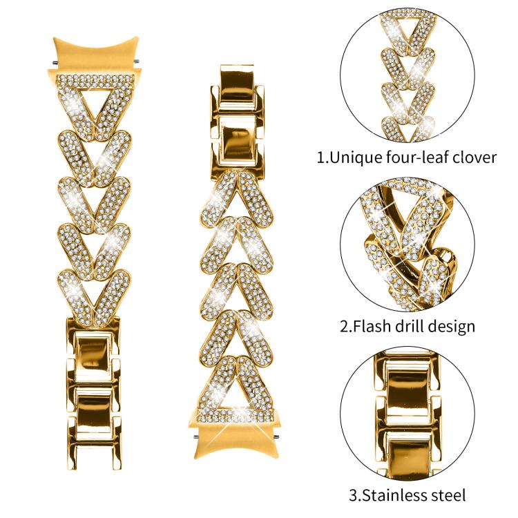 For Samsung Galaxy Watch FE/7/6/5/4 Classic 20mm xDfind Small Twist Diamond Metal Watch Band