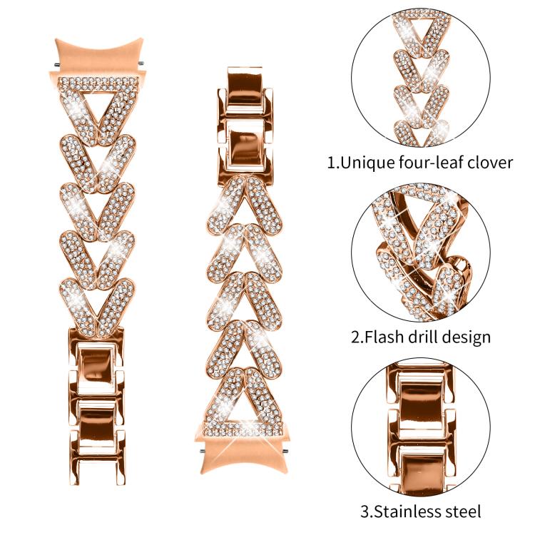 For Samsung Galaxy Watch FE/7/6/5/4 Classic 20mm xDfind Small Twist Diamond Metal Watch Band