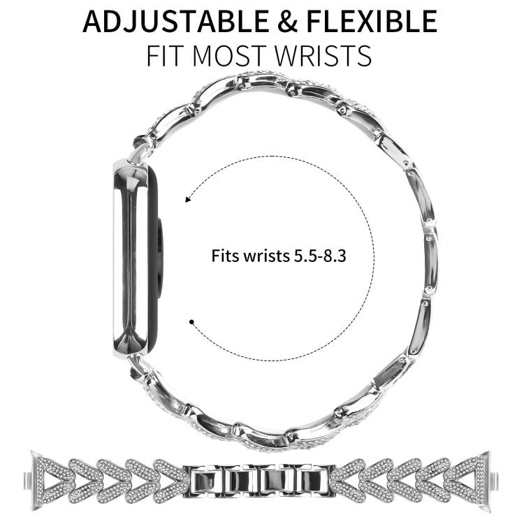 For Redmi Watch 3 20mm xDfind Small Twist Diamond Metal Watch Band