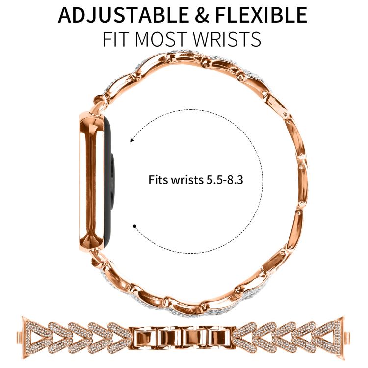 For Redmi Watch 3 20mm xDfind Small Twist Diamond Metal Watch Band