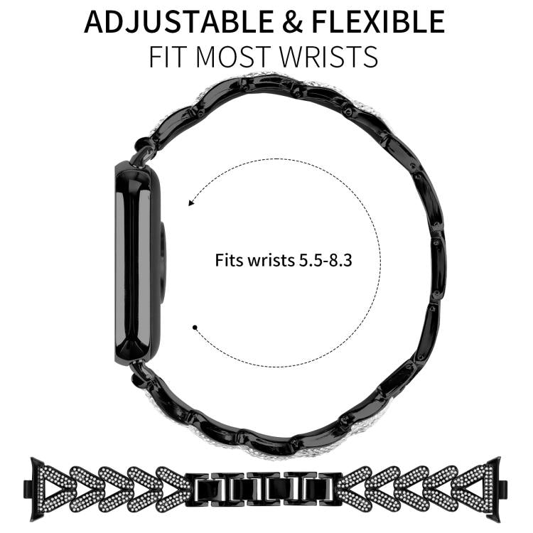 For Redmi Watch 3 Active / Watch 3 Lite 20mm xDfind Small Twist Diamond Metal Watch Band