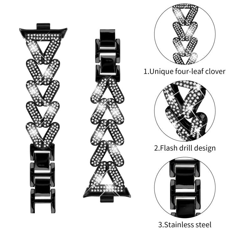 For Redmi Watch 3 Active / Watch 3 Lite 20mm xDfind Small Twist Diamond Metal Watch Band