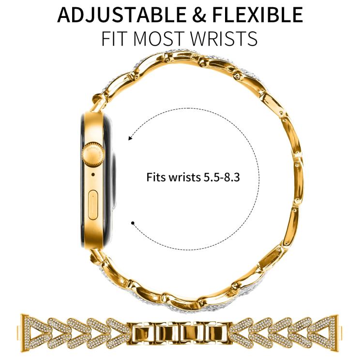 For Huawei Watch Fit 5 / Fit 5 Pro / Fit 4 20mm xDfind Small Twist Diamond Metal Watch Band