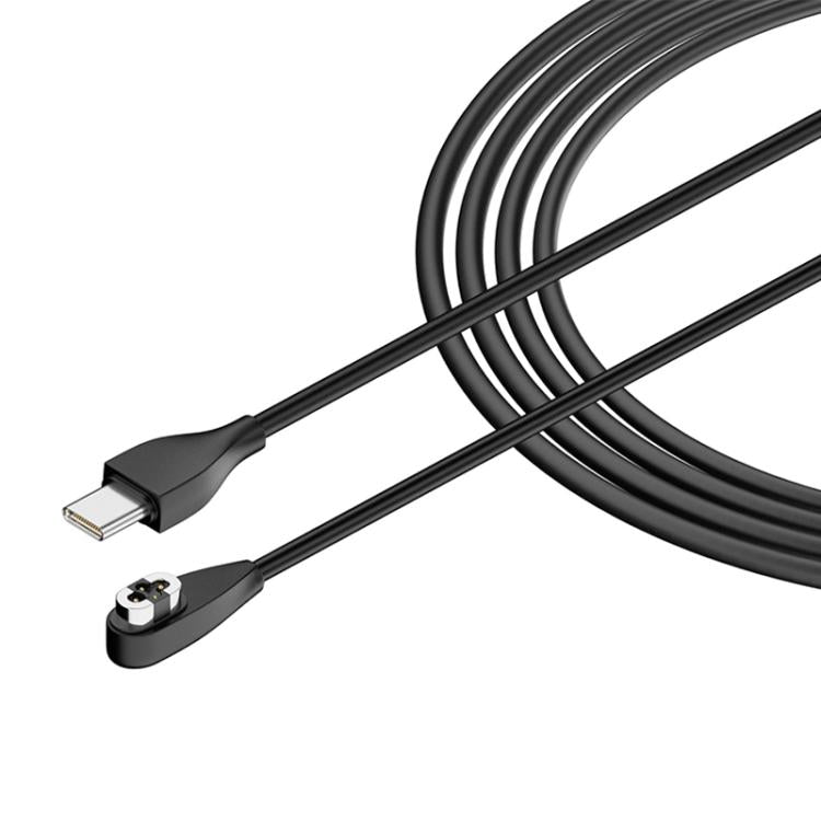 Type-C to 4 Pin Bone Conduction Earphone Magnetic Charging Cable For Shokz OpenSwim Pro S710 - Black
