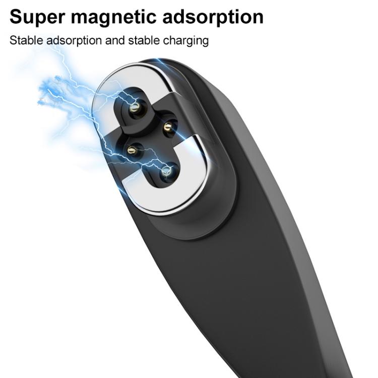 USB to 4 Pin Bone Conduction Earphone Magnetic Charging Cable For Shokz OpenSwim Pro S710 - Black