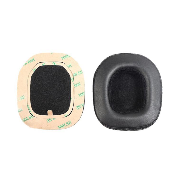 2pcs Self-adhesive Replacement Earpads For Logitech Astro A10 / A50, Material:Protein Leather - Black