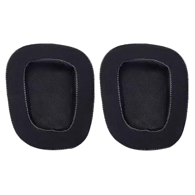 2pcs Insert Replacement Earpads For Logitech G533 / G633 / G635 / G933 / G935, Material:Protein Leather and Ice Silk Fabric - Black