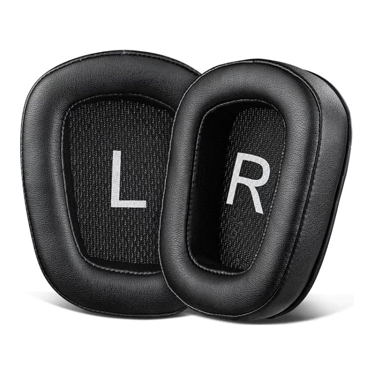 1 Pair Printing Insert Replacement Earpads For Logitech G533 / G633 / G635 / G933 / G935, Material:Protein Leather - Black Mesh