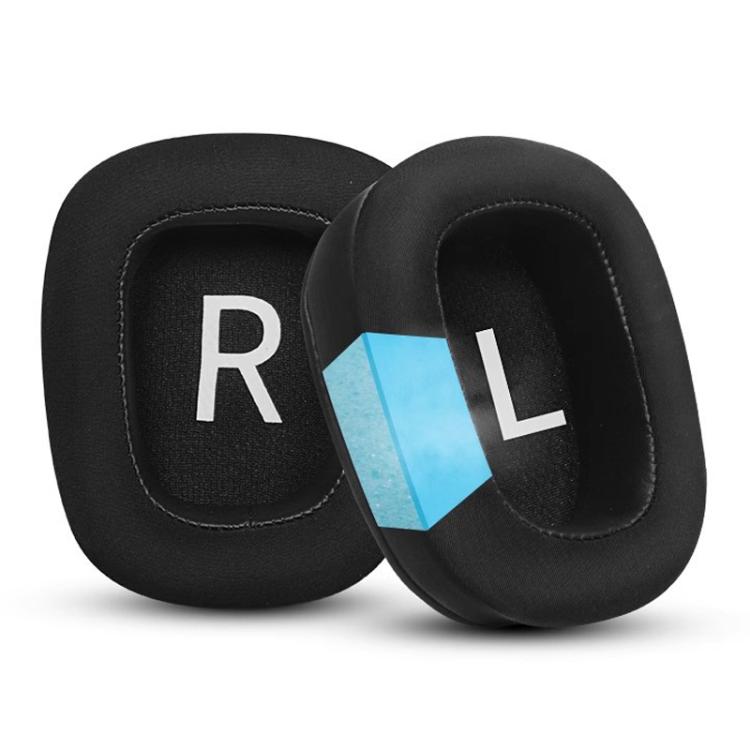 1 Pair Printing Insert Replacement Earpads For Logitech G533 / G633 / G635 / G933 / G935, Material:Protein Leather and Ice Silk Fabric - Black Mesh