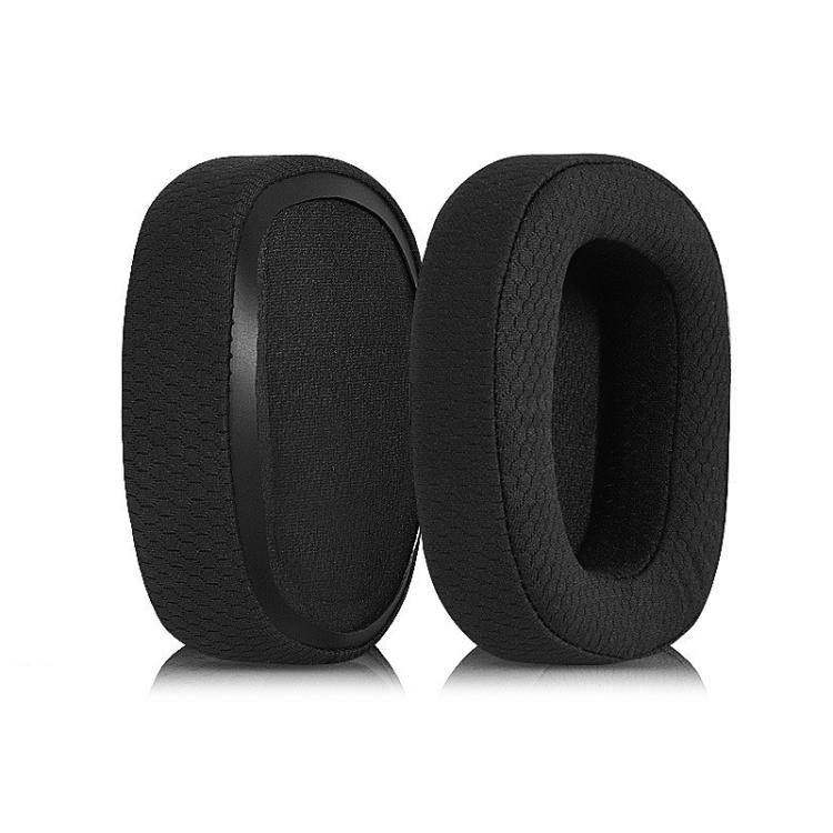 2pcs Hot Pressed Insert Replacement Earpads For Logitech G533 / G633 / G635 / G933 / G935, Material:Football Net Fabric - Black