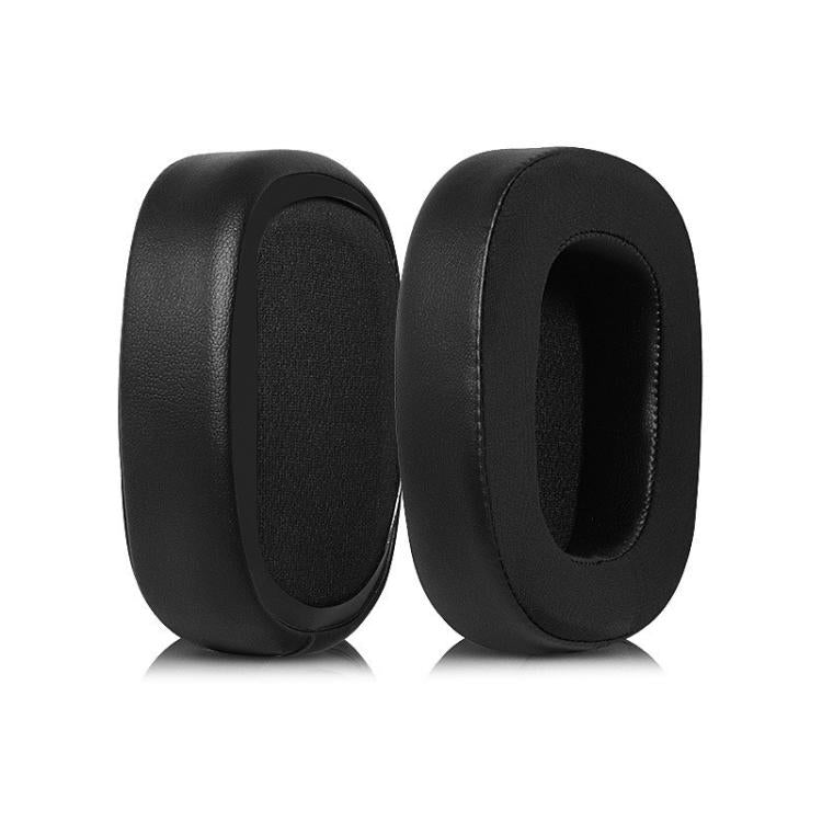 2pcs Hot Pressed Insert Replacement Earpads For Logitech G533 / G633 / G635 / G933 / G935, Material:Protein Leather and Ice Silk Fabric - Black