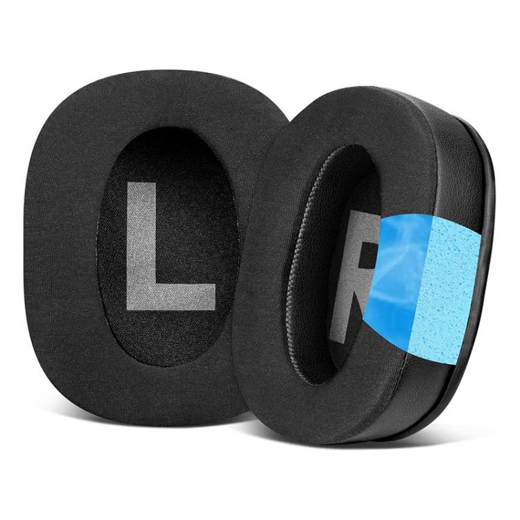 1 Pair Insert Replacement Earpads For Logitech G Pro X, Material:Protein Leather and Ice Silk Fabric - Black