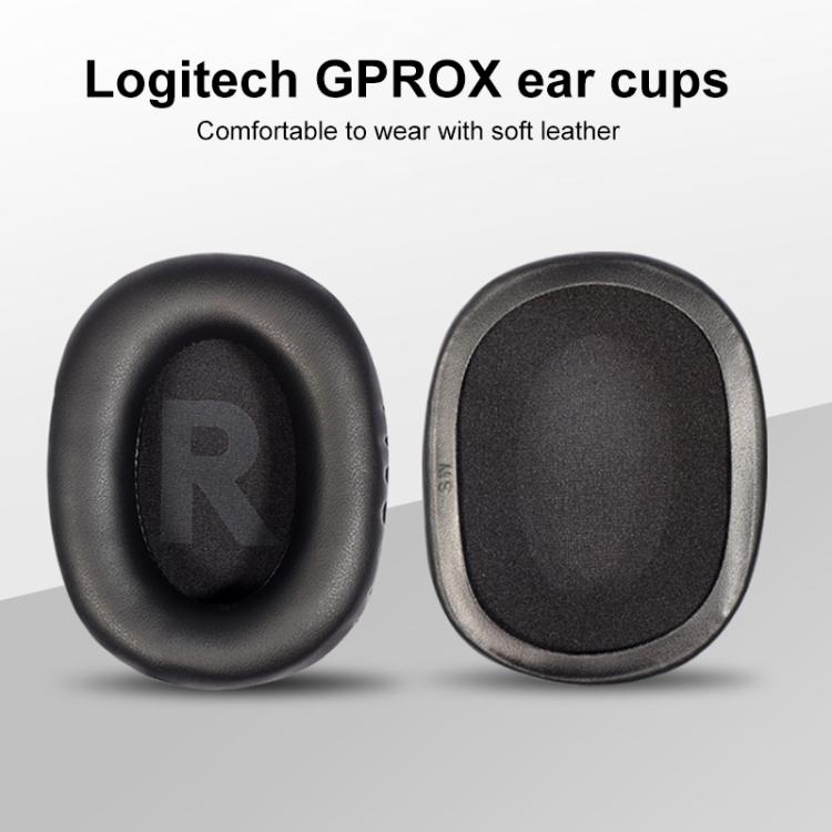 1 Pair Insert Replacement Earpads For Logitech G Pro X, Material:Ice Silk Fabric - Black