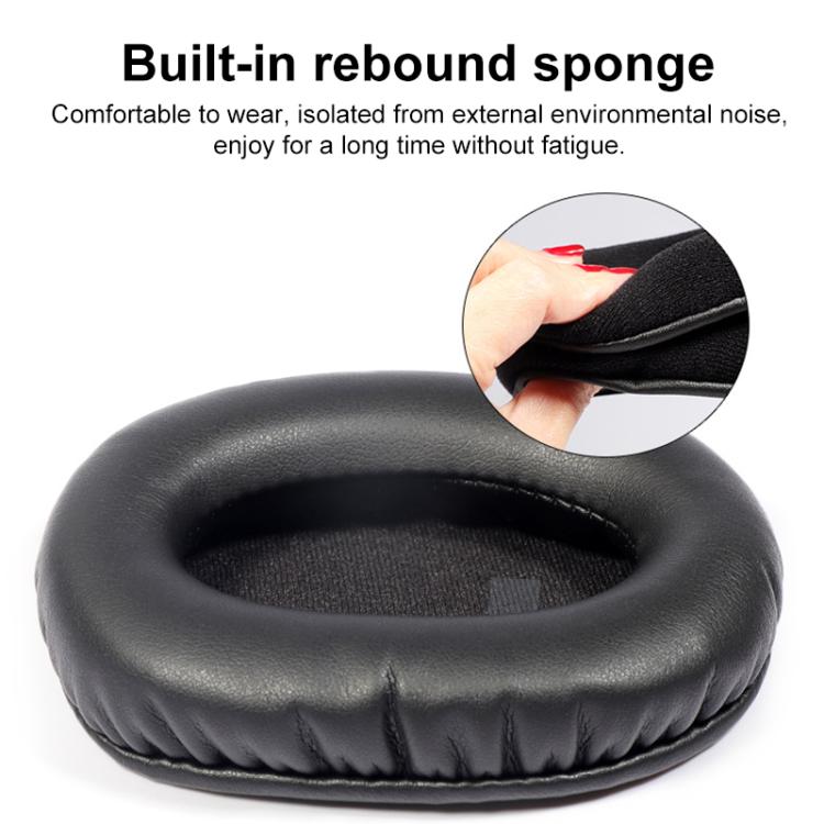 1 Pair Insert Replacement Earpads For Logitech G Pro X, Material:Ice Silk Fabric - Black
