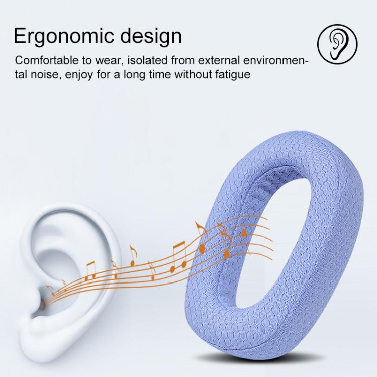 1 Pair Insert Replacement Earpads For Logitech G435, Material:Football Net Fabric - Black