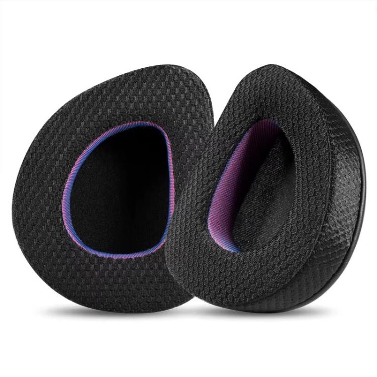 2pcs Insert Replacement Earpads For ASUS ROG Delta S, Material:Net Fabric - Black Purple