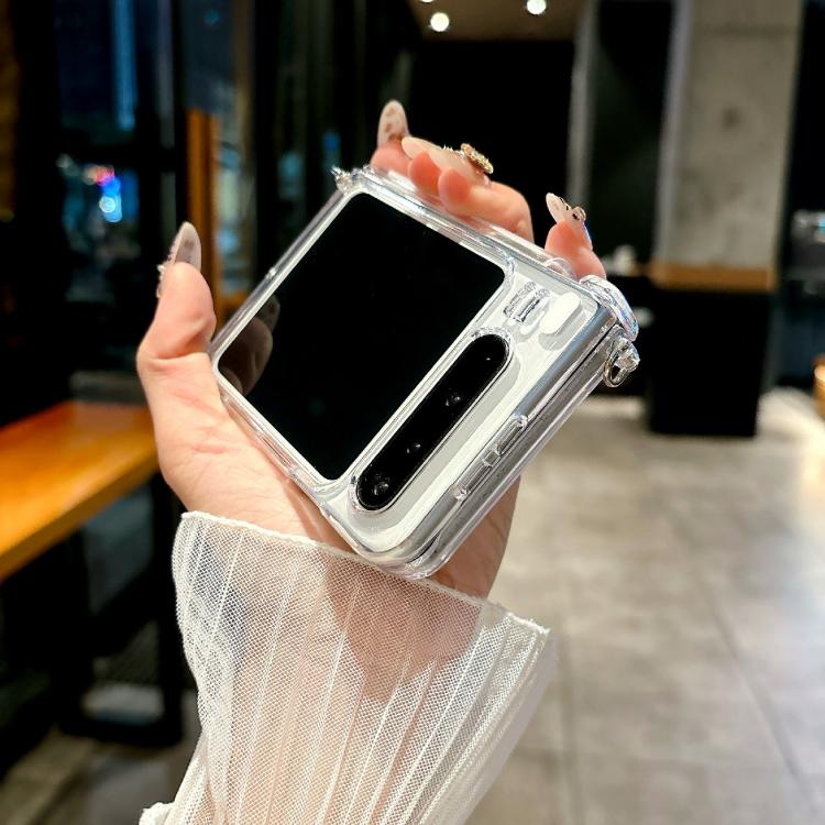 For Huawei Pura X Side Buckle Axis Transparent MagSafe Phone Case