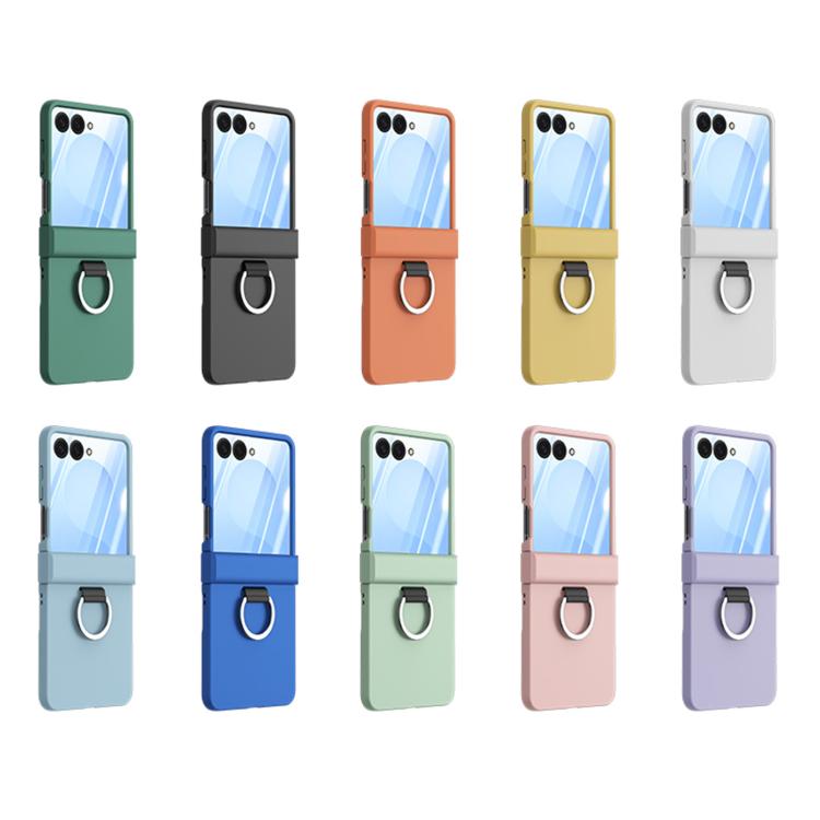 For Samsung Galaxy Z Flip7 5G Three Parts PC Skin Feel Shockproof Phone Case with Ring