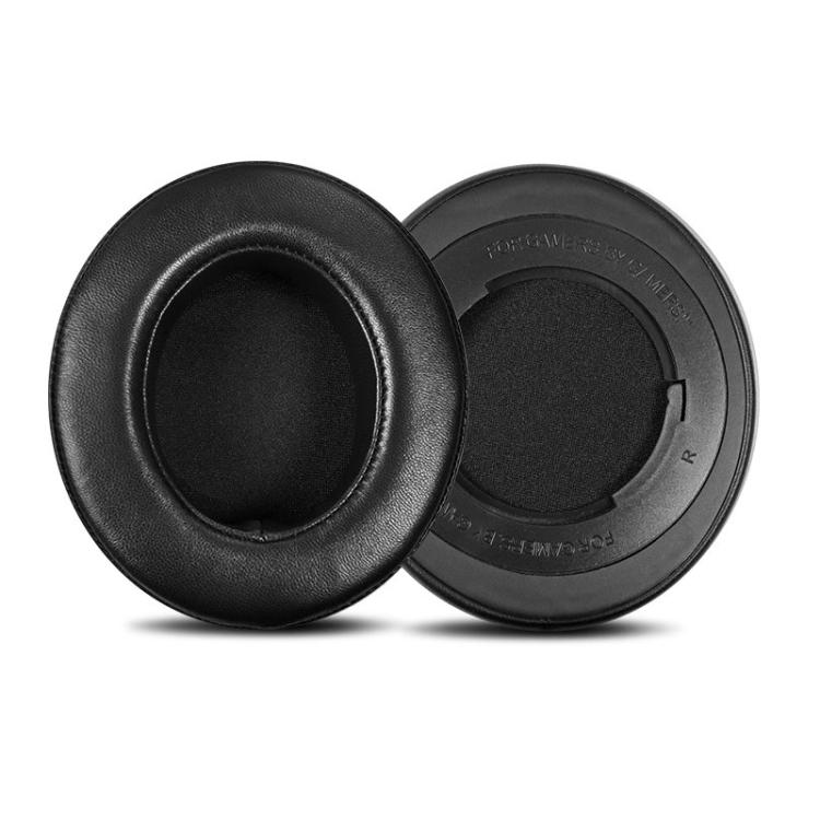 1 Pair Rotating Snap-on Replacement Earpads For Razer Kraken Pro V2, Material:Lambskin