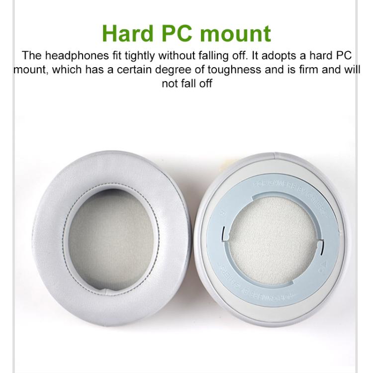 1 Pair Rotating Snap-on Replacement Earpads For Razer Kraken Pro V2, Material:Lambskin