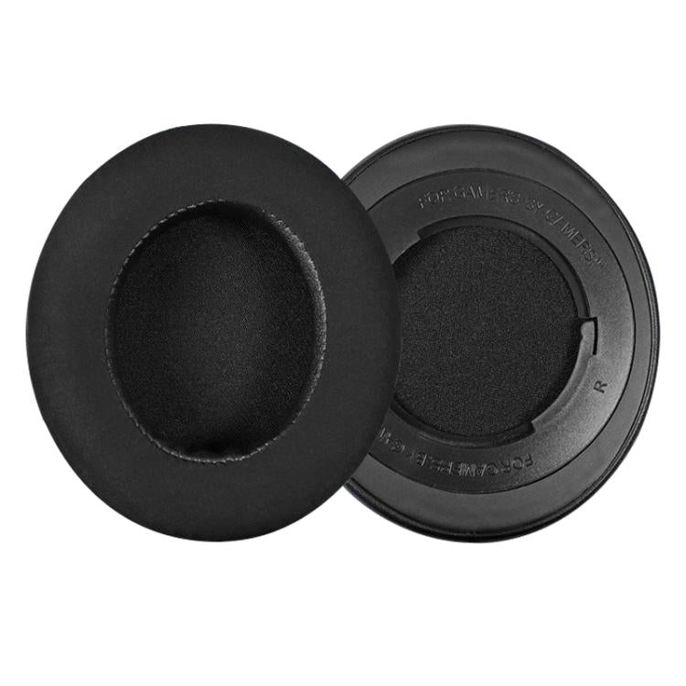 1 Pair Rotating Snap-on Replacement Earpads For Razer Kraken Pro V2, Material:Protein Leather Ice Silk Fabric