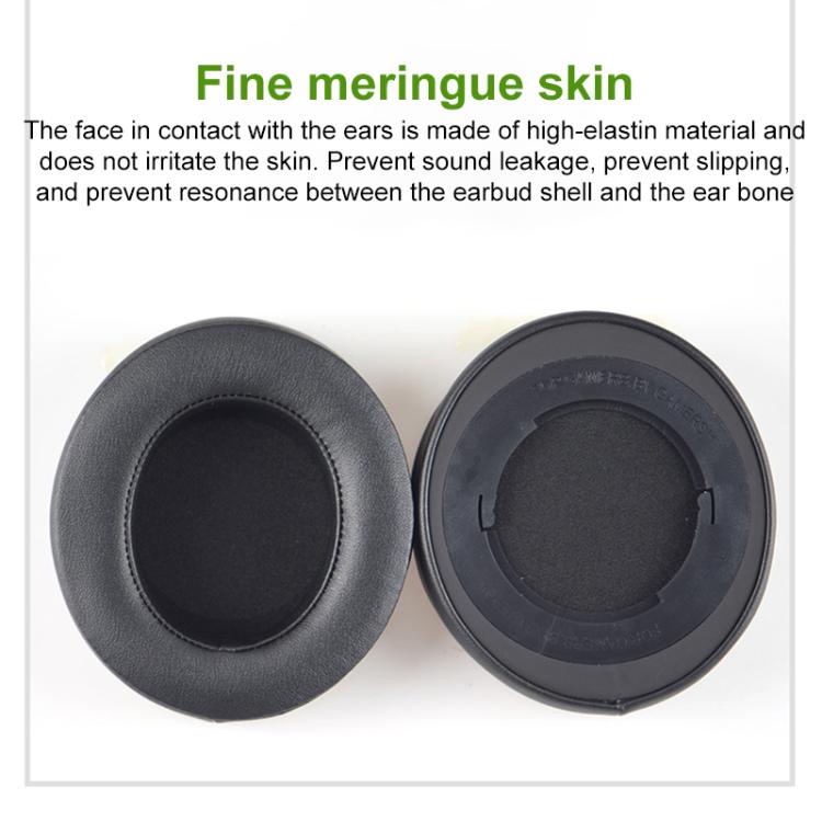 1 Pair Rotating Snap-on Replacement Earpads For Razer Kraken Pro V2, Material:Protein Leather Ice Silk Fabric