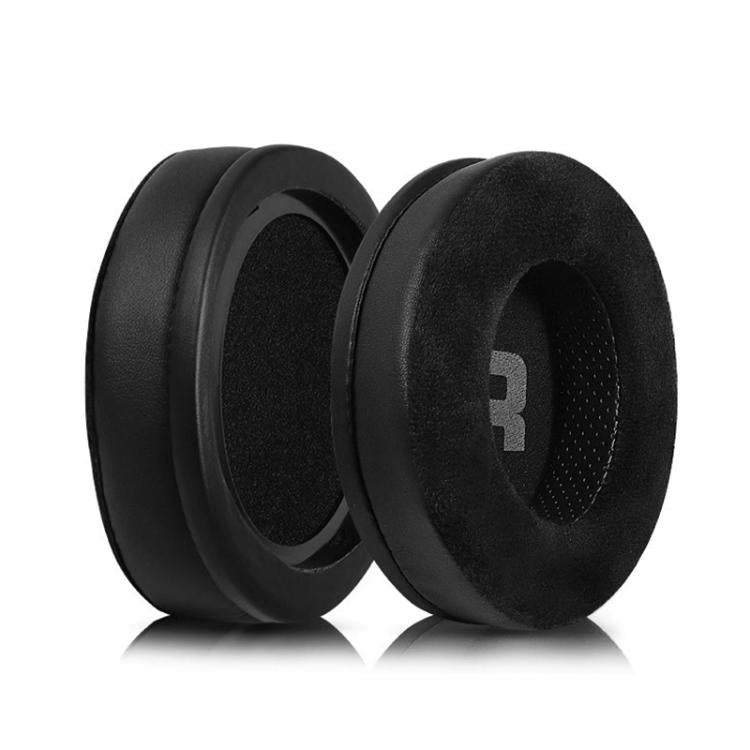 1 Pair Protein Leather Flannel Earphone Replacement Earpads Pads For Philips SHP9500 - Black
