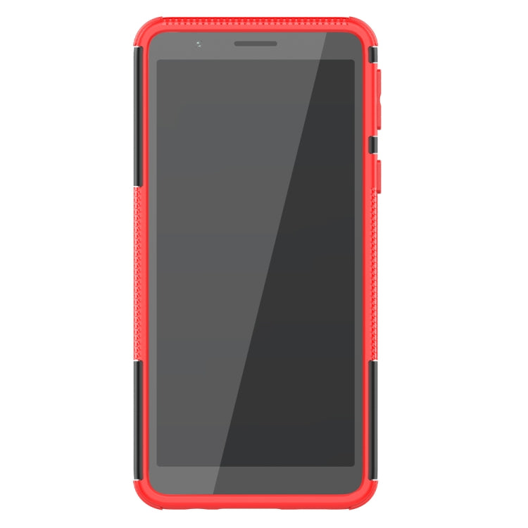 For Samsung Galaxy A01 Core Tire Texture Shockproof TPU + PC Protective Case with Holder