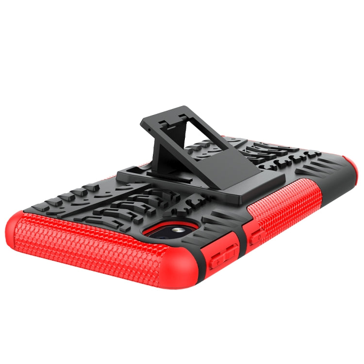 For Samsung Galaxy A01 Core Tire Texture Shockproof TPU + PC Protective Case with Holder