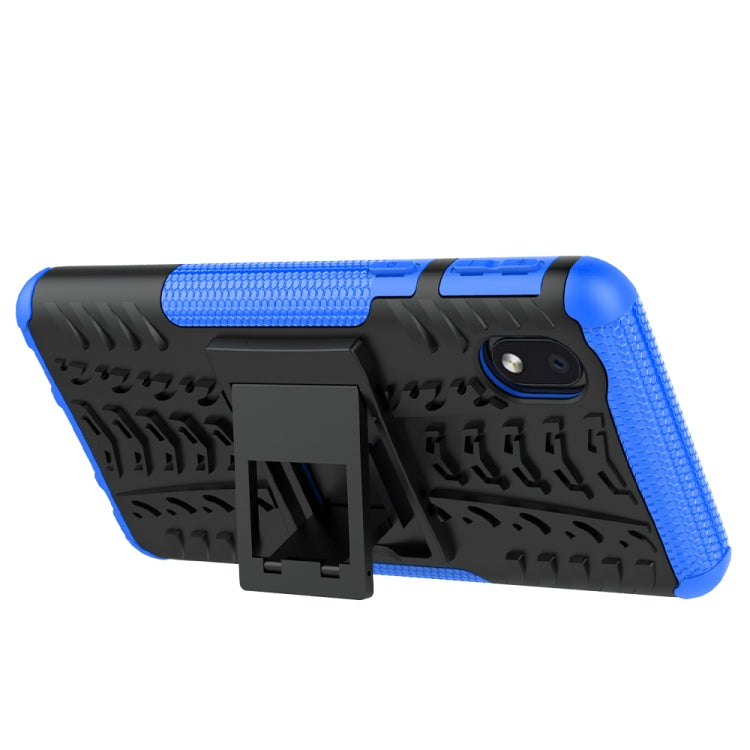 For Samsung Galaxy A01 Core Tire Texture Shockproof TPU + PC Protective Case with Holder