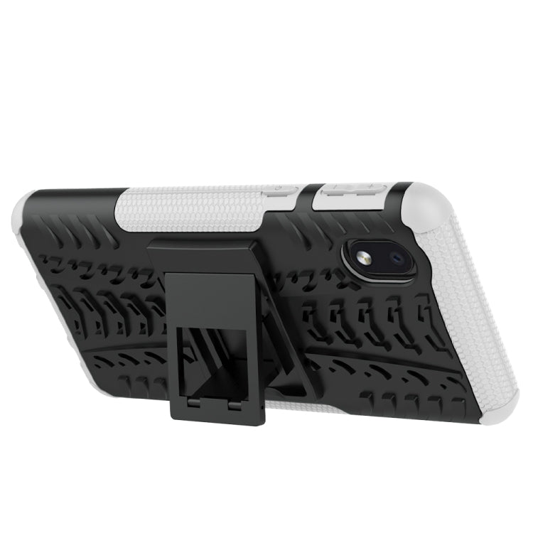 For Samsung Galaxy A01 Core Tire Texture Shockproof TPU + PC Protective Case with Holder