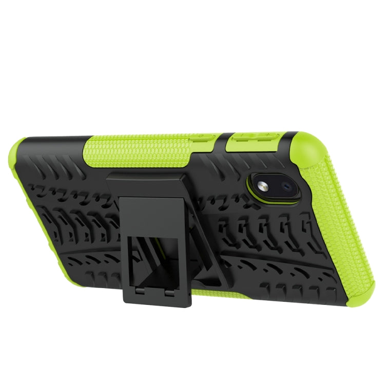 For Samsung Galaxy A01 Core Tire Texture Shockproof TPU + PC Protective Case with Holder