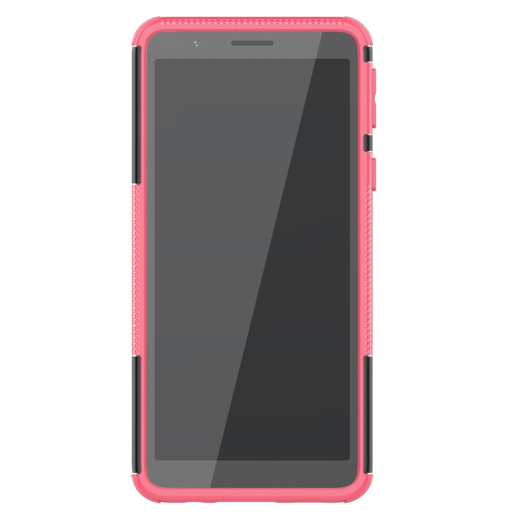For Samsung Galaxy A01 Core Tire Texture Shockproof TPU + PC Protective Case with Holder