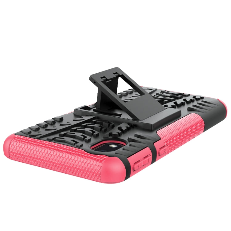 For Samsung Galaxy A01 Core Tire Texture Shockproof TPU + PC Protective Case with Holder