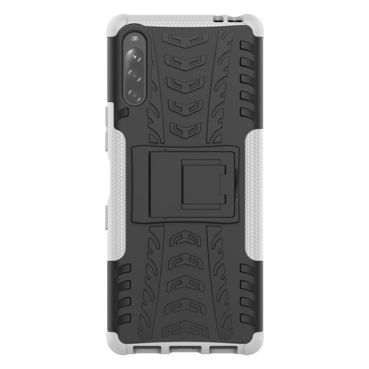 For Sony Xperia L4 Tire Texture Shockproof TPU + PC Protective Case with Holder