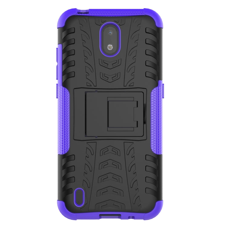 For Nokia 1.3 Tire Texture Shockproof TPU + PC Protective Case with Holder