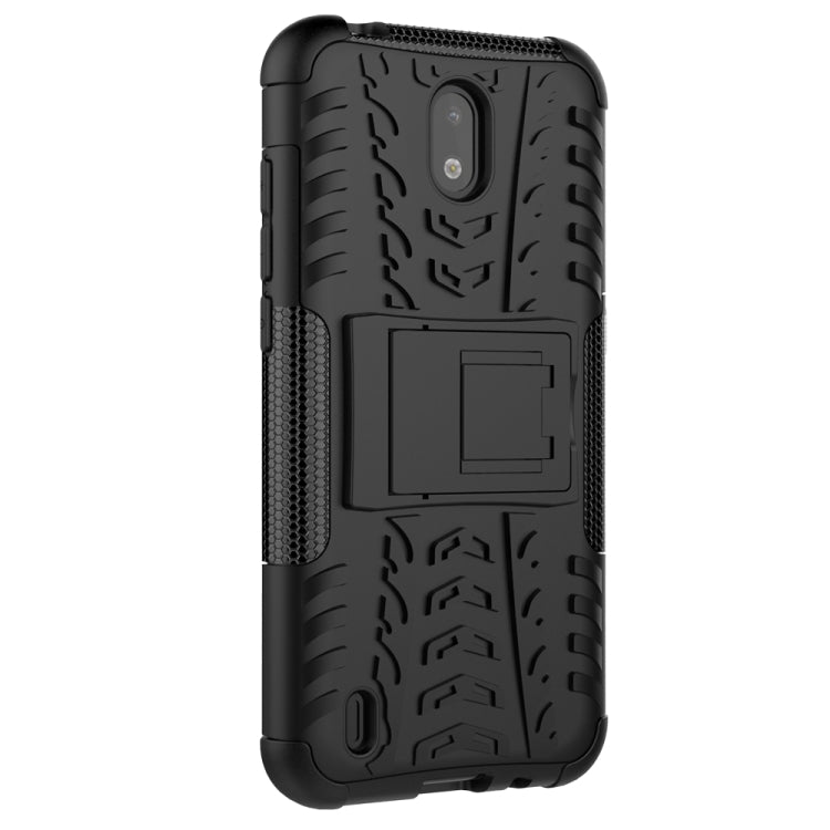 For Nokia 1.3 Tire Texture Shockproof TPU + PC Protective Case with Holder