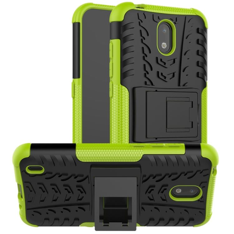For Nokia 1.3 Tire Texture Shockproof TPU + PC Protective Case with Holder