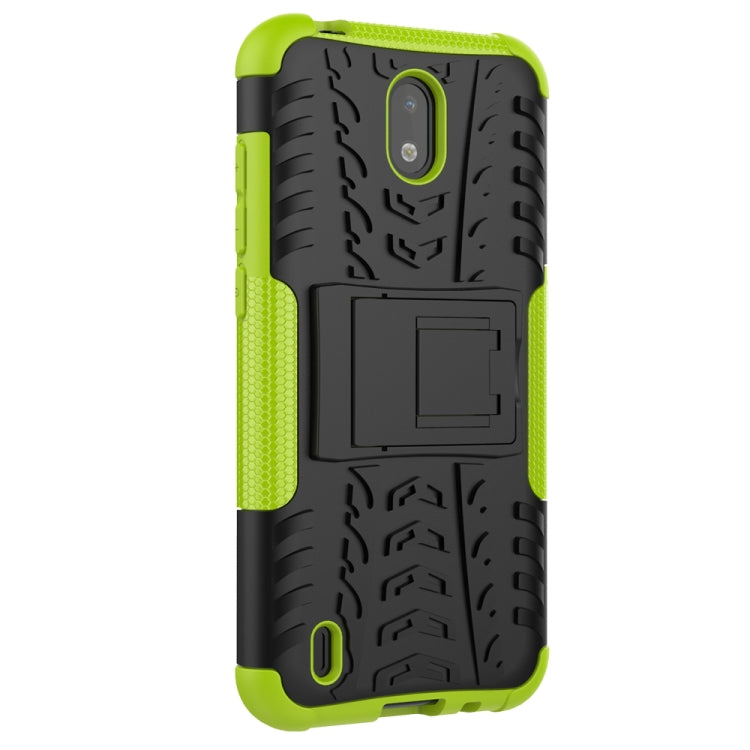 For Nokia 1.3 Tire Texture Shockproof TPU + PC Protective Case with Holder