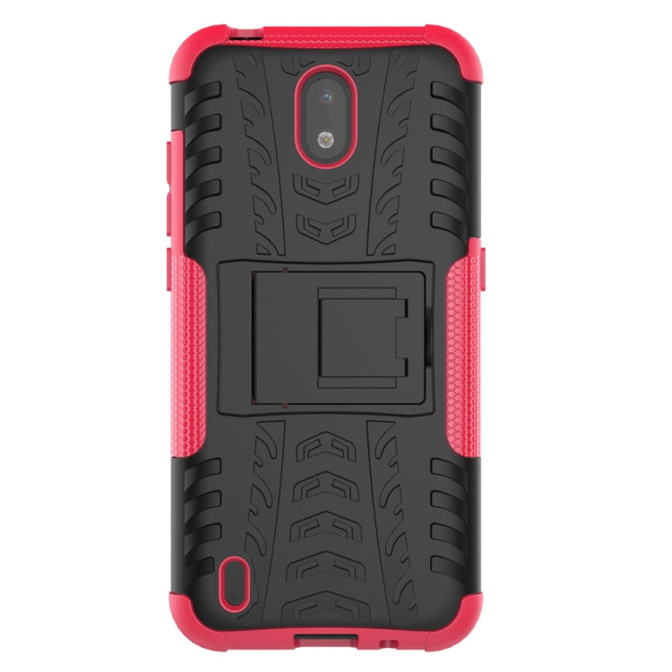 For Nokia 1.3 Tire Texture Shockproof TPU + PC Protective Case with Holder