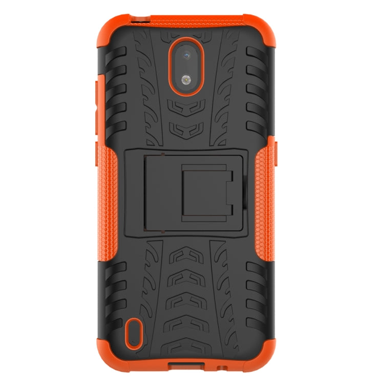 For Nokia 1.3 Tire Texture Shockproof TPU + PC Protective Case with Holder