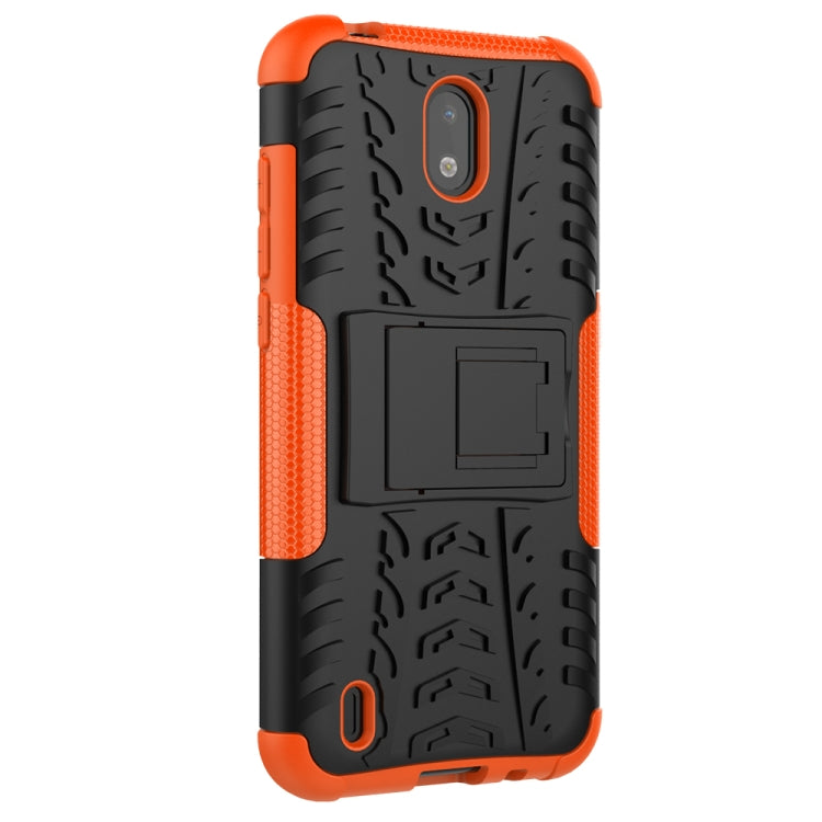 For Nokia 1.3 Tire Texture Shockproof TPU + PC Protective Case with Holder